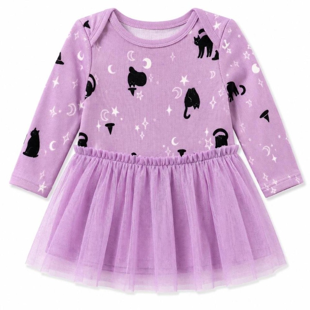 Cat & Jack Girls' Multi Dress Purple Halloween 6-9 Months
